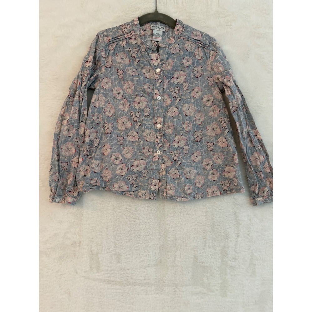 Cyrillus‎ Paris Girls Liberty Heidi Floral Blouse Cotton Top Size 6A 114